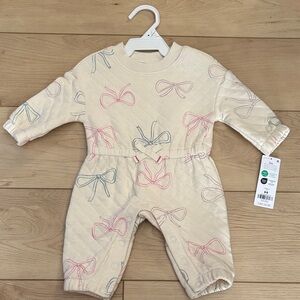 Carter's Cream Bow Print Kids Matching Set